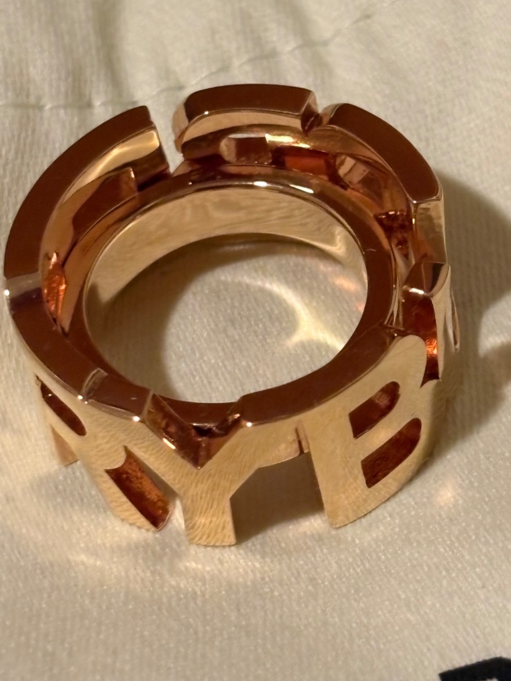 Burberry Scarf Ring in Golden Brass - Picture 9 of 10